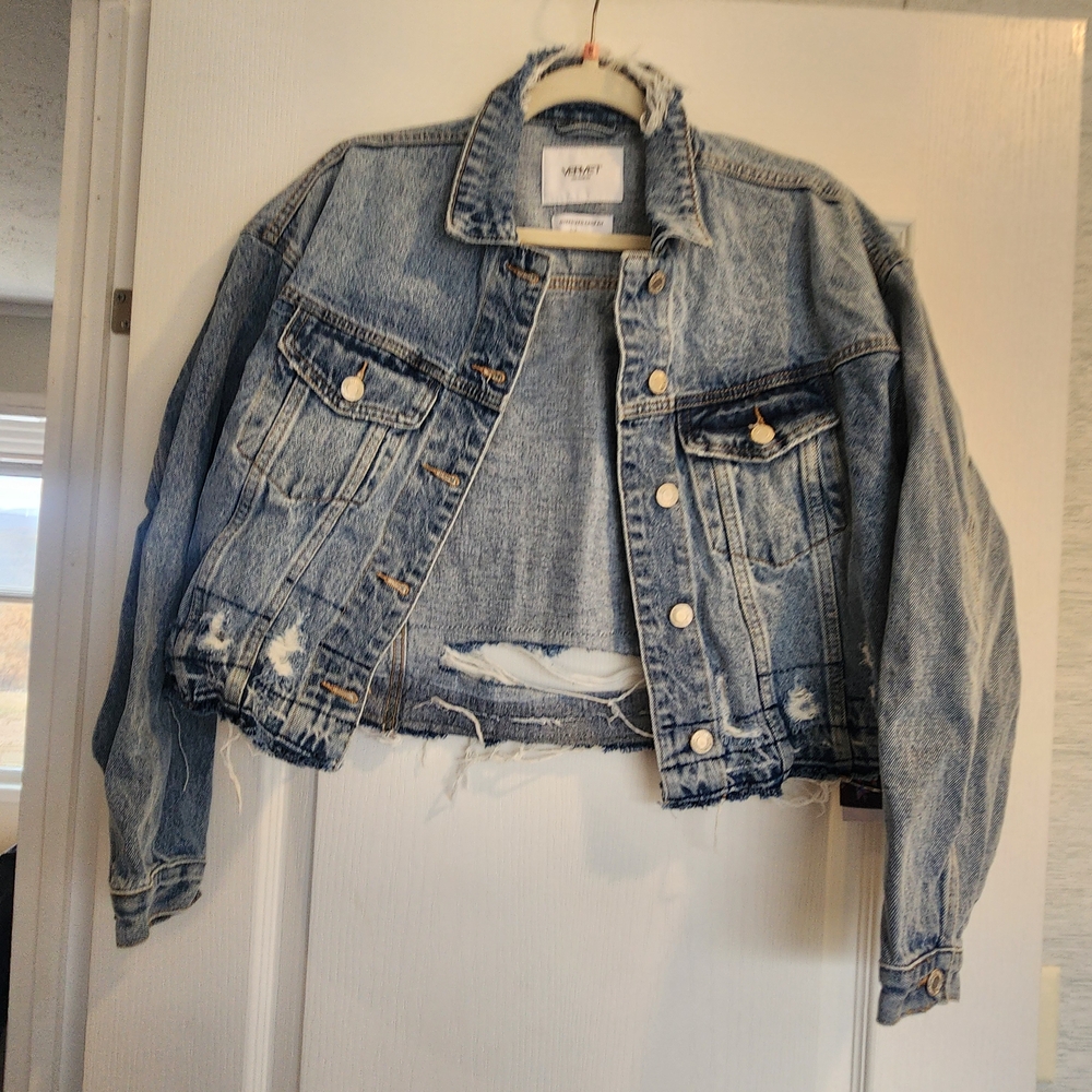 Vervet Distressed Blue Jean Jacket for Women Size XS BNWT - Picture 1 of 4